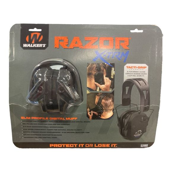 Walker's Razor X-TRM Electronic Ear Muffs with Tacti-Grip Headband - Black - Picture 1 of 1
